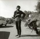 George Herms, 1965, in Topanga, photo by Wallace Berman