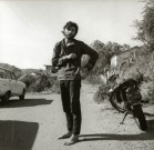 George Herms, 1965, in Topanga, photo by Wallace Berman